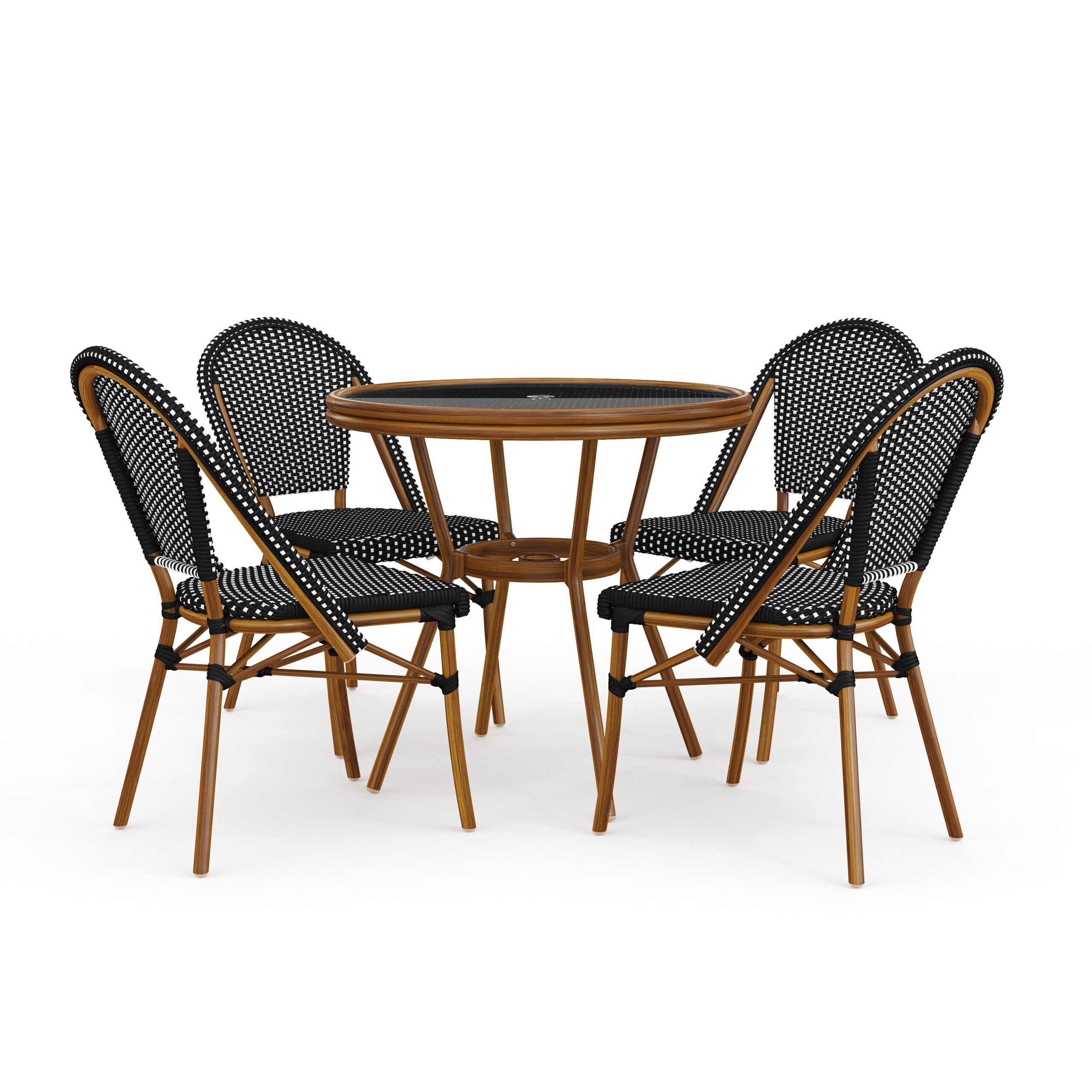 Neohubix Neohubix All Weather Woven Bistro Table and Chairs Set with Aluminum Frames | Premium Furniture for Modern USA Homes | Premium Furniture for Modern USA Homes