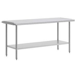 Neohubix Neohubix Commercial Stainless Steel Work Table with Poly Cutting Board-Undershelf-30x72 | Premium Furniture for Modern USA Homes | Premium Furniture for Modern USA Homes
