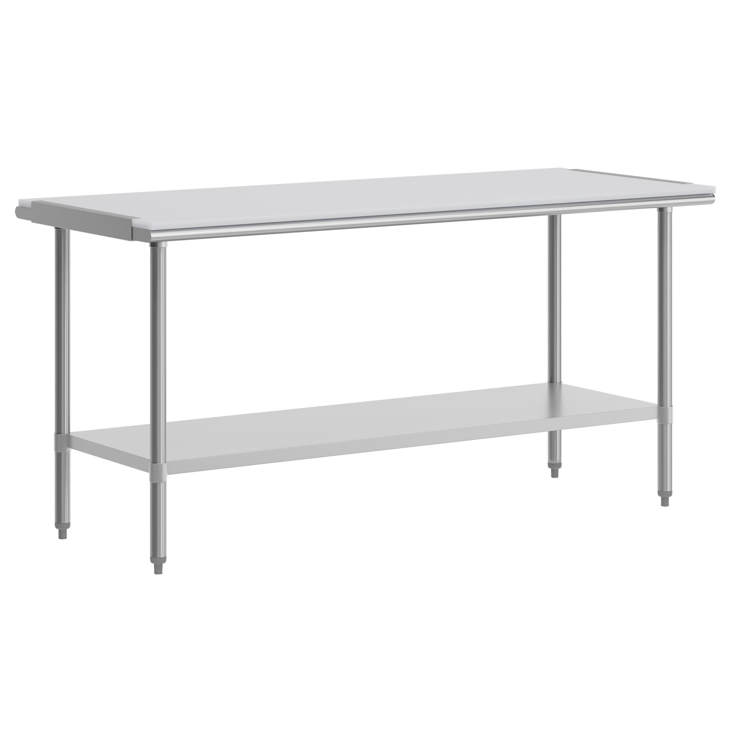Neohubix Neohubix Commercial Stainless Steel Work Table with Poly Cutting Board-Undershelf-30x72 | Premium Furniture for Modern USA Homes | Premium Furniture for Modern USA Homes